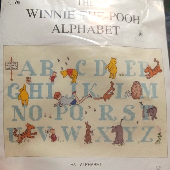 Designer Stitches Other - Winnie the Pooh Alphabet Counted Cross Stitch Kit Vintage